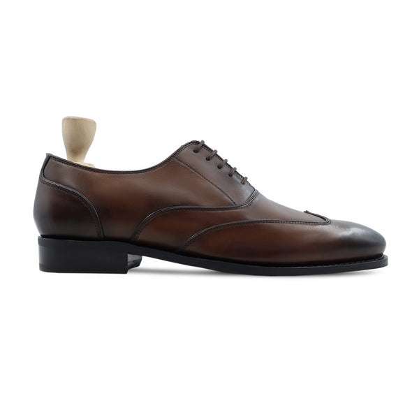 Dubnix Gy - Men's Dark Brown Calf Leather Oxford Shoe